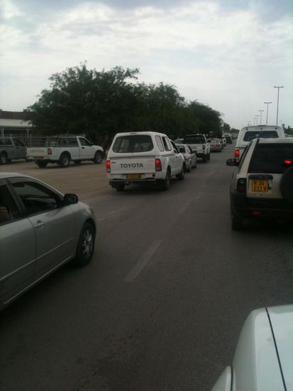 Stau in Ondangwa