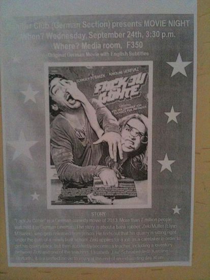 Mittwoch, 24. September 2014 an der University of Namibia (UNAM)
Nach den Kurzfilmen im Goehte Center geht es nun an der UNAM um einen Kinofilm aus dem letzten Jahr.