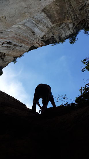 Markus beim klettern...