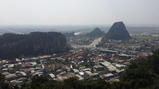 Aussicht auf die Gegend vom Berg, leider war die Sicht schlecht...