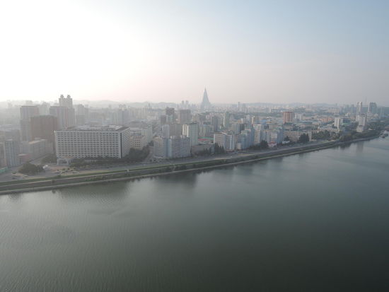 Blick über Nordkoreas Hauptstadt Plöngjang (Skyline).