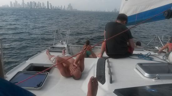 Boat life, im Hintergrund Cartagena.