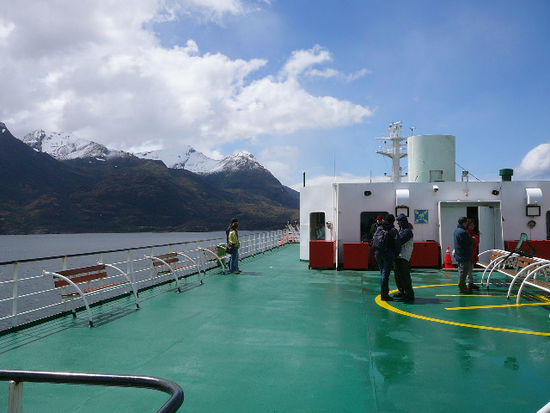 Auf Deck unseres Schiffes.