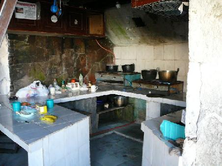 Die Küche in der Berghütte