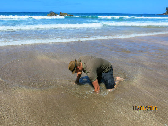 Daniel auf der Suche nach dem heißen Quellen
