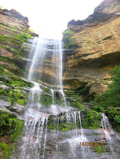Katoomba Falls, dank Regen viel Wasser  also hatte es doch etwas Gutes