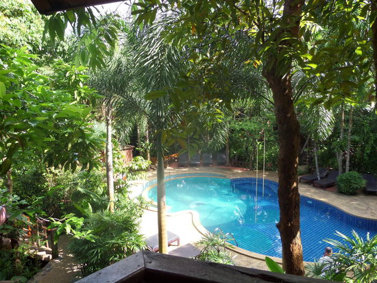 Die Aussicht frueh morgens.