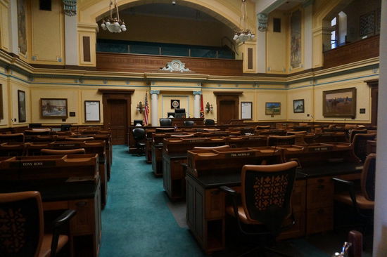 Blick in den Senat von Wyoming.