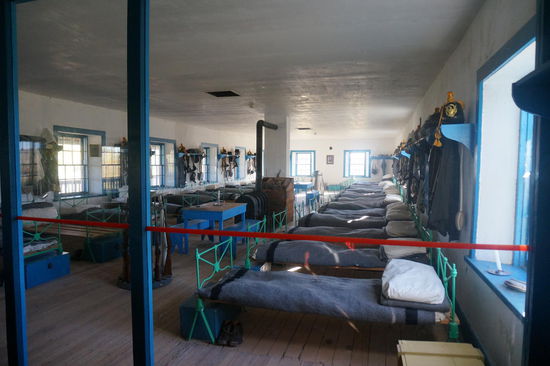 Schlafsaal der einfachen Soldaten.