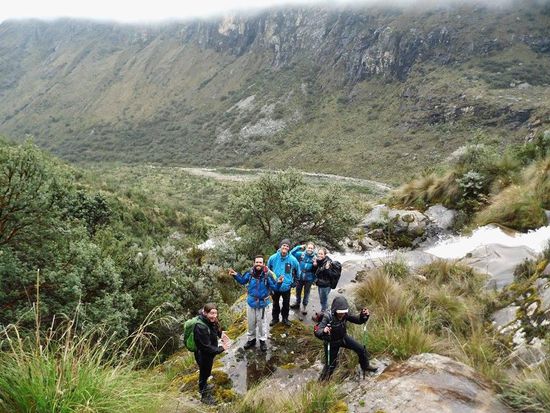 Kurz vor der Ueberquerung des ersten Wasserfalls