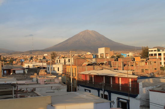 Blick von der Hostel-Dachterrasse