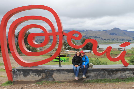 An der Grenze zwischen Peru und Bolivien