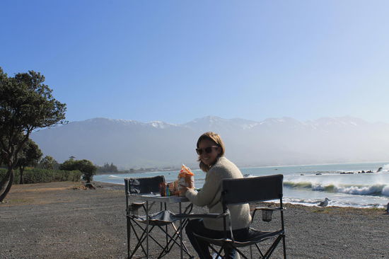 Picknick-Pause in Kaikoura