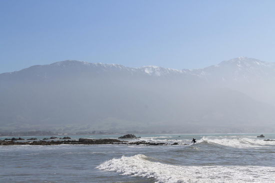 Surfer in Kaikoura