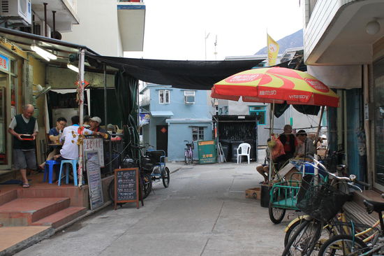 Die Strasse in der wir in Tai O gewohnt haben