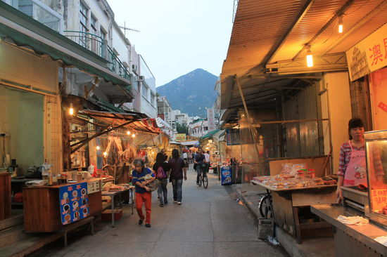 Die Strasse in der wir in Tai O gewohnt haben