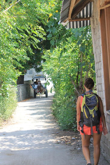 typische Strasse auf Gili Air