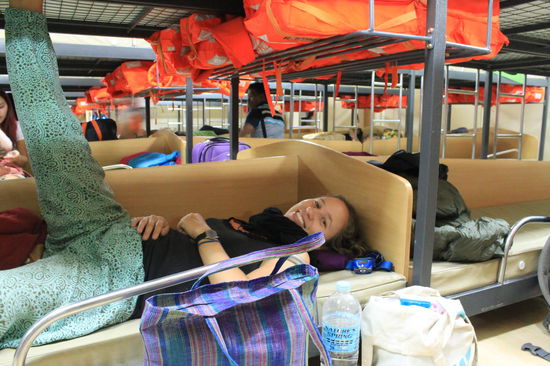 Unser Bettenlager in der Faehre von CDO nach Cebu