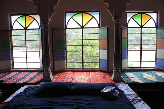 Unser schoenes Zimmer im Uma Megh Haveli