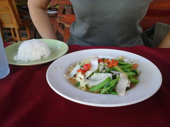 Wokgemuese in Austernsosse, sehr schmackhaft!