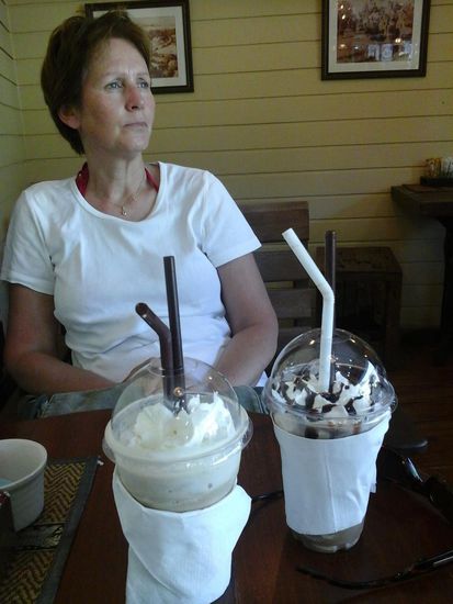 Eiskaffee und Schokofrappe