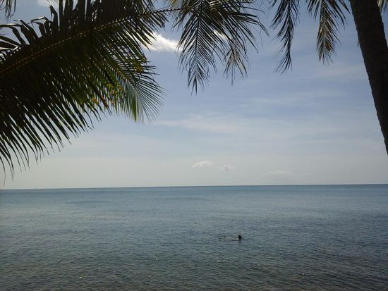 Elke geniesst das Bad im  warmen Meerwasser