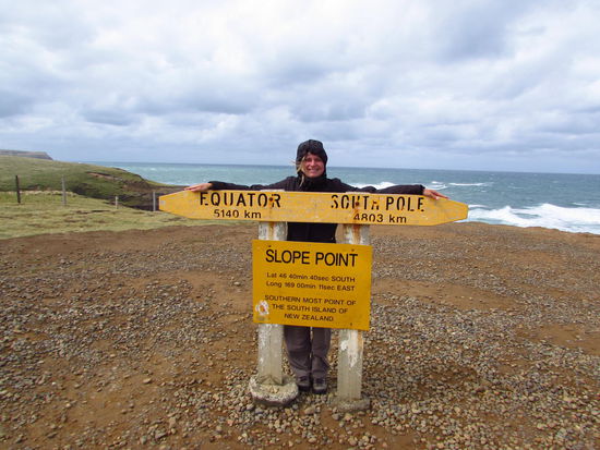 Slope Point: der südlichste Punkt der Südinsel ist erreicht! Ab jetzt geht es zurück.