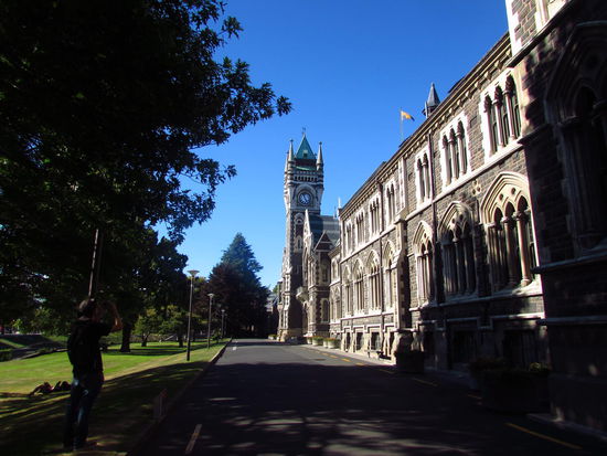 Auf dem Campus der University of Otago - hier hätte man mal ein Auslandssemester einlegen können! 