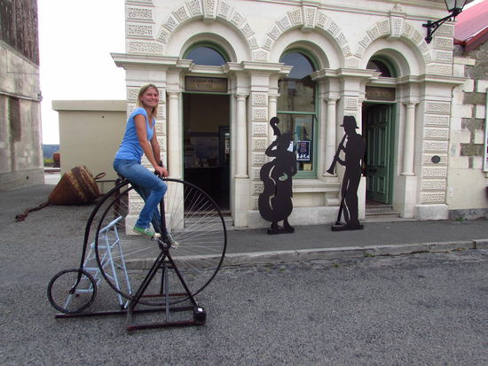 Immer aktiv, hier in Oamaru. 