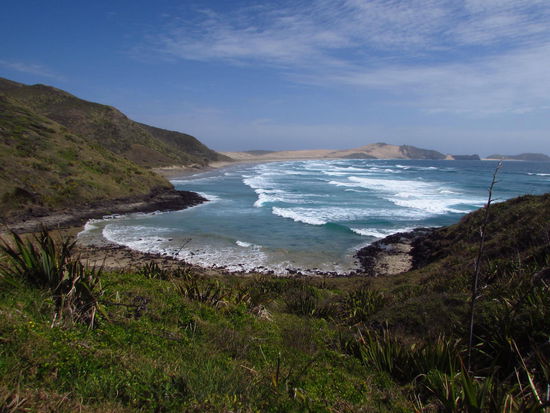 Blick auf den Te Werahi Beach.