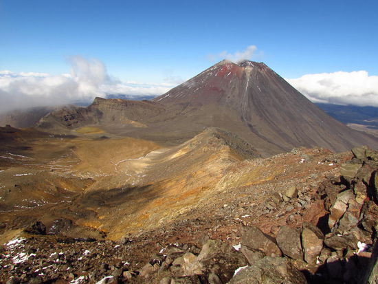 Einfach traumhaft: Mount Ngauruhoe und im Vordergrund der South Crater.
