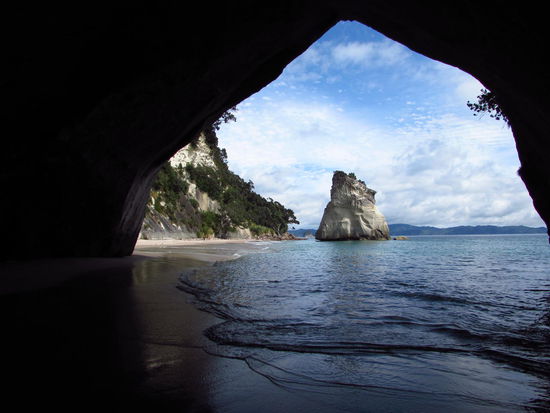Am Strand bei Cathedral Cove.