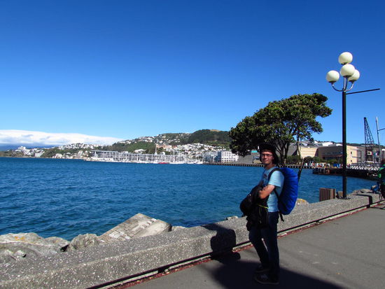 An der Waterfront von Wellington unterwegs.