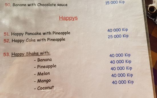 Auszug aus der Speisekarte diverser Restaurants.... Happy steht für DROGEN und bedeutet nicht das es lustig zubereitet ist 