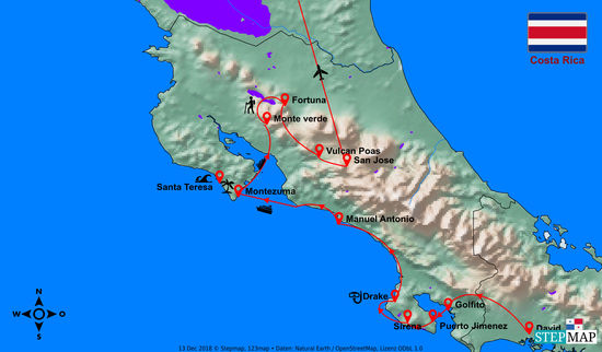 Hier die Route der nächsten drei Wochen