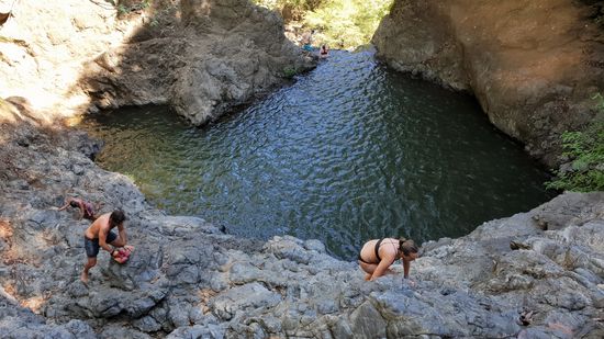 Das ist der Blick von oben für den 10 Meter Sprung