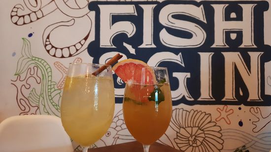 Weihnachtsessen im sehr leckeren Fish & Gin.