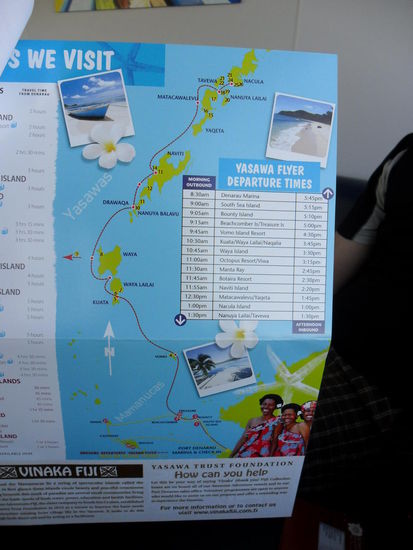 Die Route des Yasawa Flyers