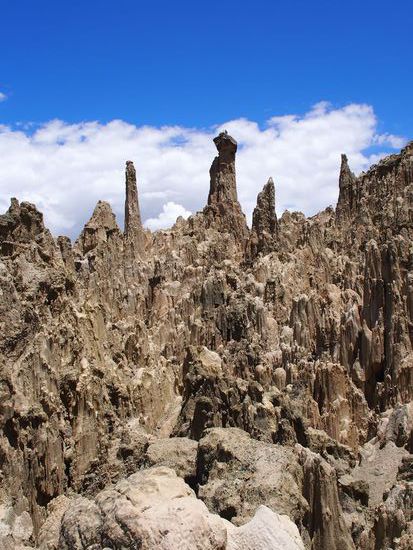 Erosionslandschaft im Valle de la Luna
