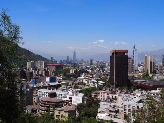 Santiago de Chile mit den Anden im Hintergrund