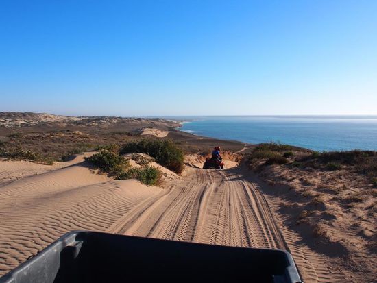 Fahrt durch die Dünen