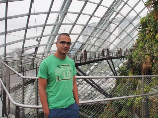 Ich habe die Pflanzen bestaunt und Patrick die Hallenkonstruktion... 