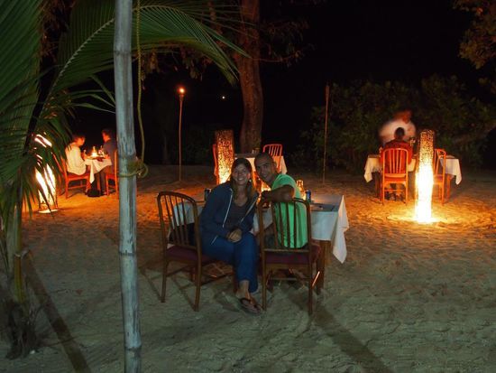 Nachtessen am Strand
