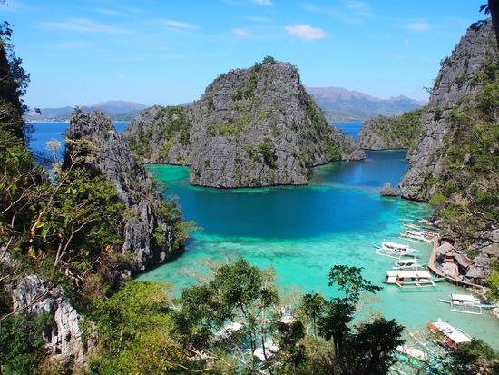Aussicht von Coron Island