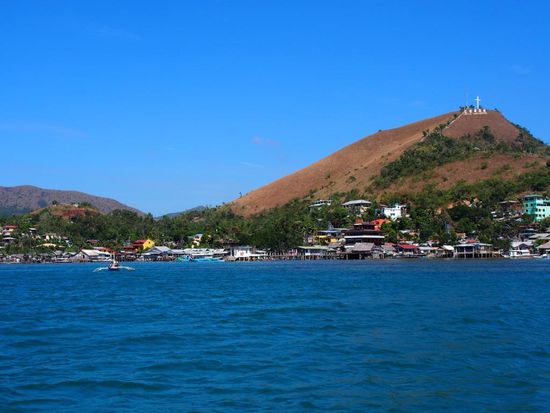 Aussicht auf Coron Town