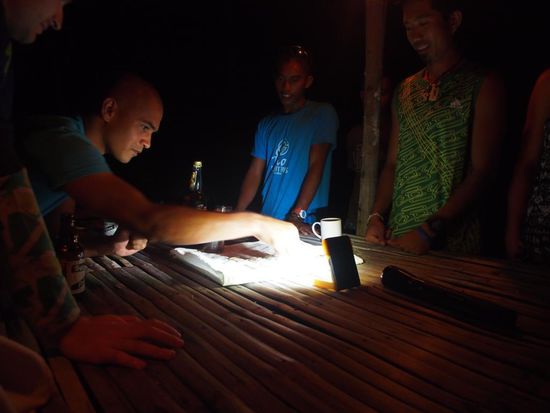 Knobelspiel am Abend