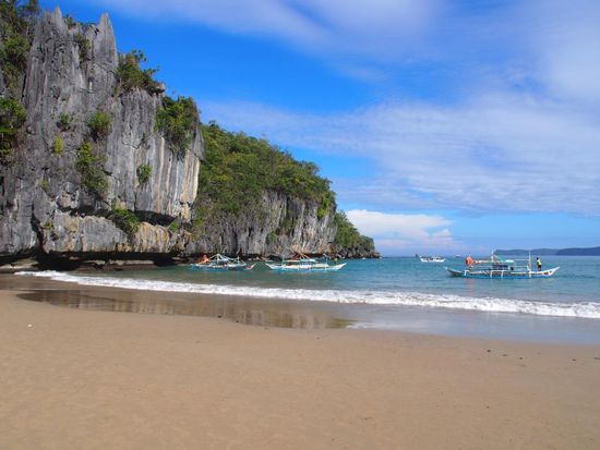 Strand beim Underground River
