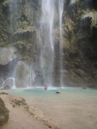Baden unter dem Wasserfall
