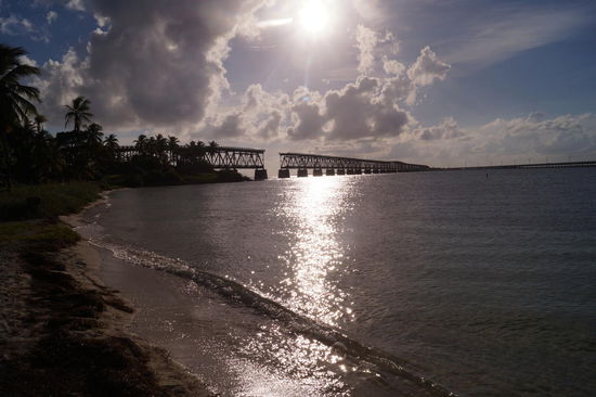 Blick auf die Old Bahia Honda Bridge