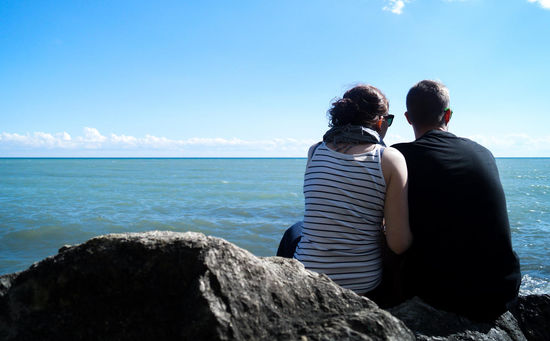 am Ufer des Lake Ontario an den Scarborough Bluffs